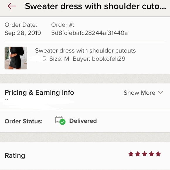 ✨Last One✨ Sweater dress with left shoulder cutout - Picture 7 of 8